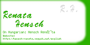 renata hensch business card